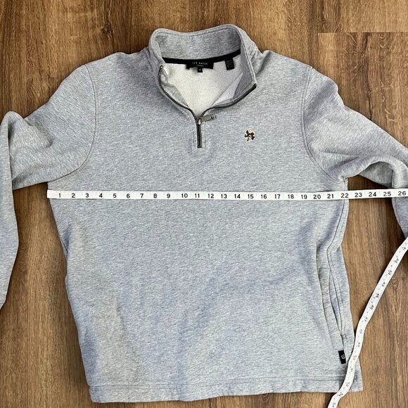 Ted Baker Men’s Gray Kilburn Half Zip Sweatshirt Sz L - Picture 10 of 14